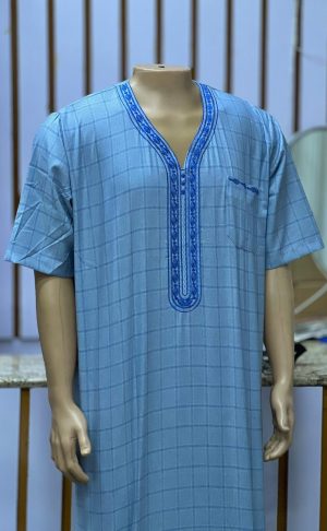 Sky blue Morocco Jalab for men – stylish African wear