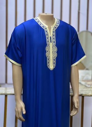 Morocco Jalab in deep blue for men – traditional African fashion