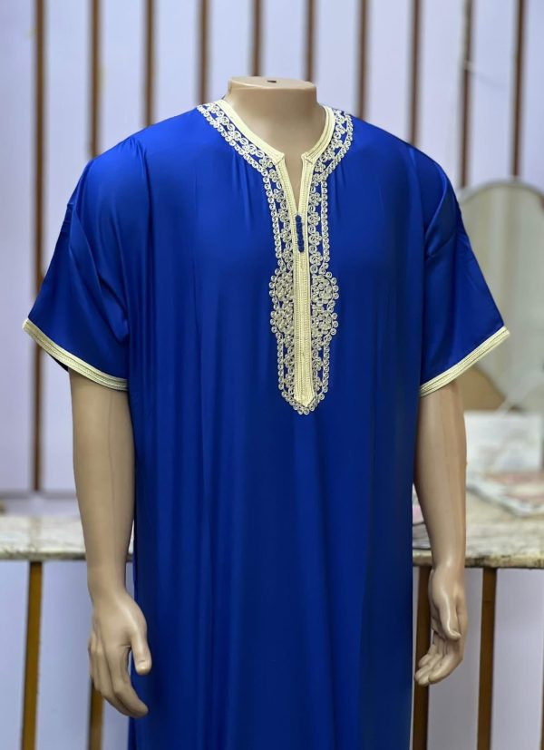 Morocco Jalab in deep blue for men – traditional African fashion